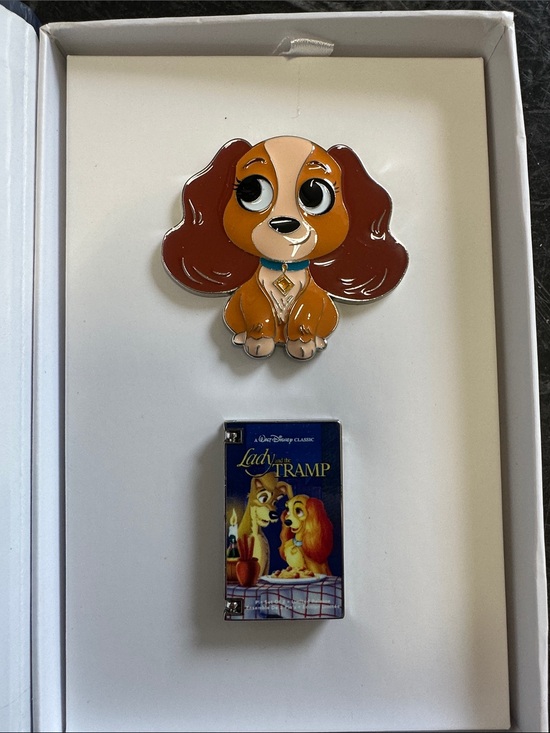 Disney Jewelry - Disney Parks Lady and the trampolineEnamel Pin Set - Brown, White & Blue Accents